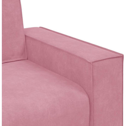 Rosa Samt 2-Sitzer Sofa – Komfortable Polstercouch