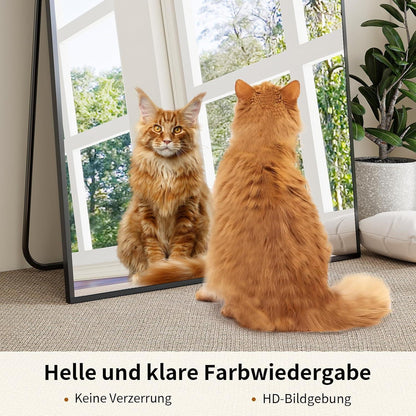 Großer Ganzkörperspiegel 200x90 cm – Steh- & Wandspiegel Schwarz