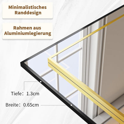 Großer Ganzkörperspiegel 200x90 cm – Steh- & Wandspiegel Schwarz