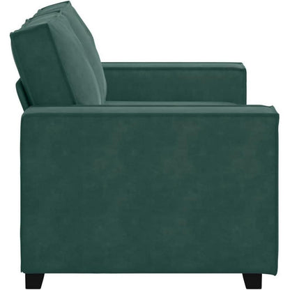 2-Sitzer Sofa Dunkelgrün Samt – Komfortable Polstercouch