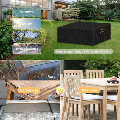 Wasserdichte Gartenmöbel Abdeckung 230x130x100cm