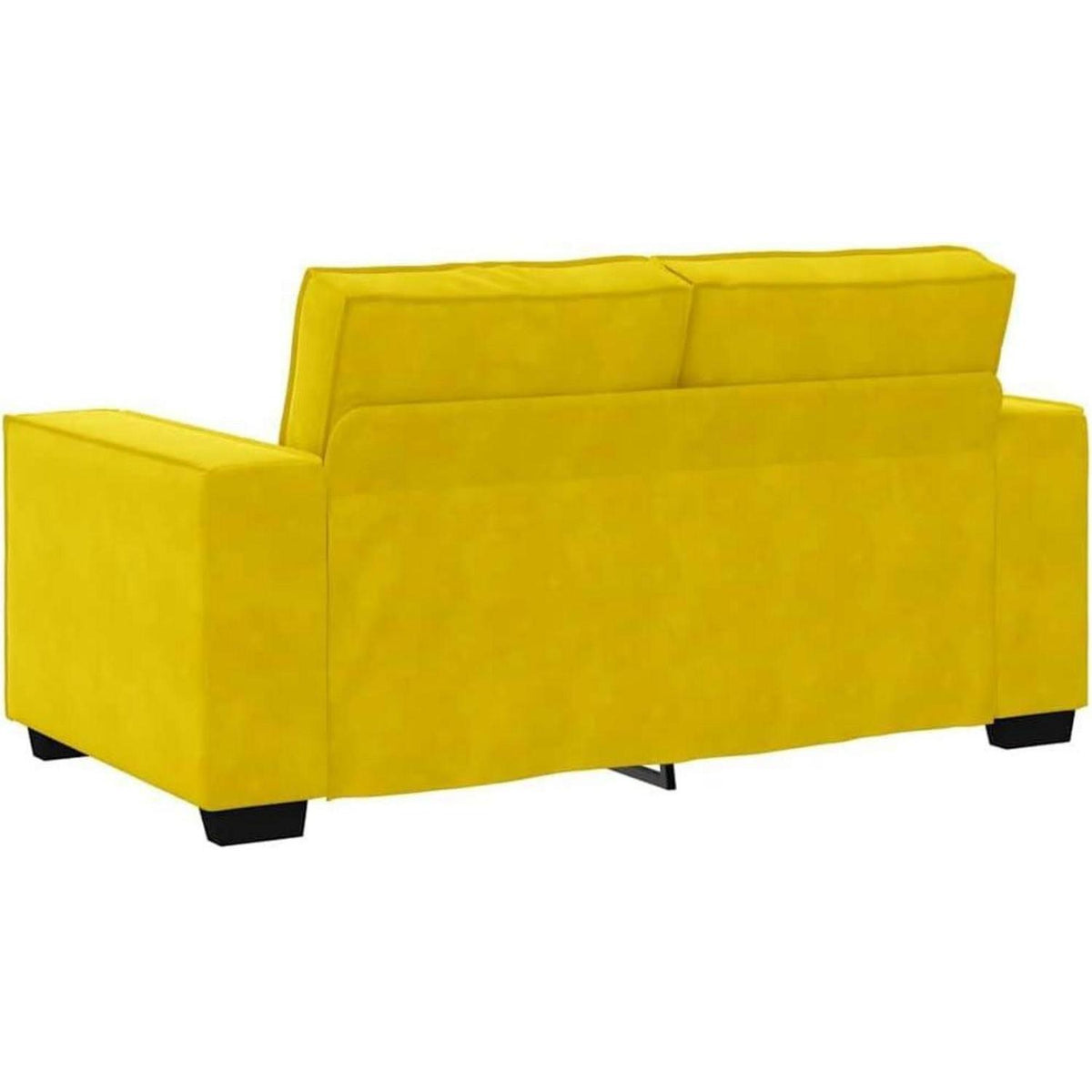 2-Sitzer Sofa Gelb – Samt Polstercouch für Wohnzimmer