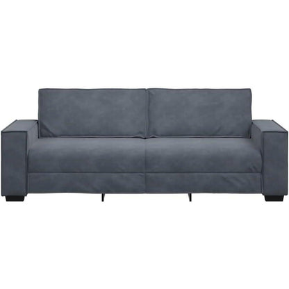 3-Sitzer Sofa Dunkelgrau Samt 180cm – Komfortable Polstercouch