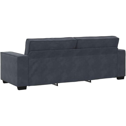 3-Sitzer Sofa Dunkelgrau Samt 180cm – Komfortable Polstercouch