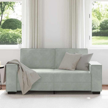 2-Sitzer Sofa Hellgrau Samt – Komfortable Polstercouch