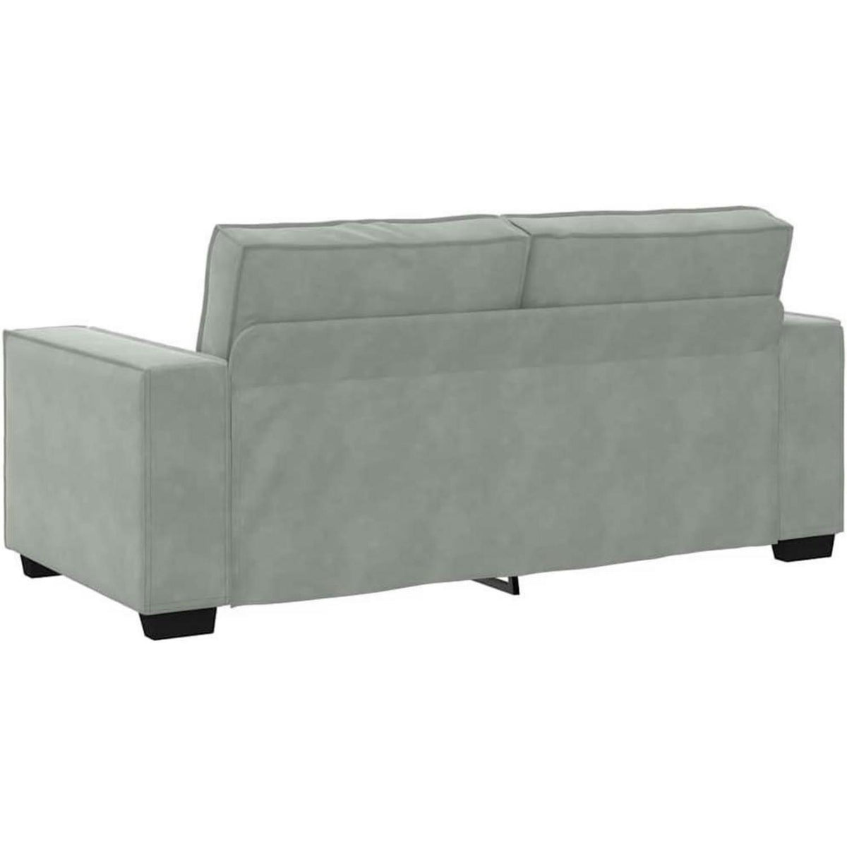 2-Sitzer Sofa Hellgrau Samt – Komfortable Polstercouch