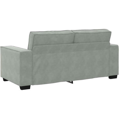 2-Sitzer Sofa Hellgrau Samt – Komfortable Polstercouch