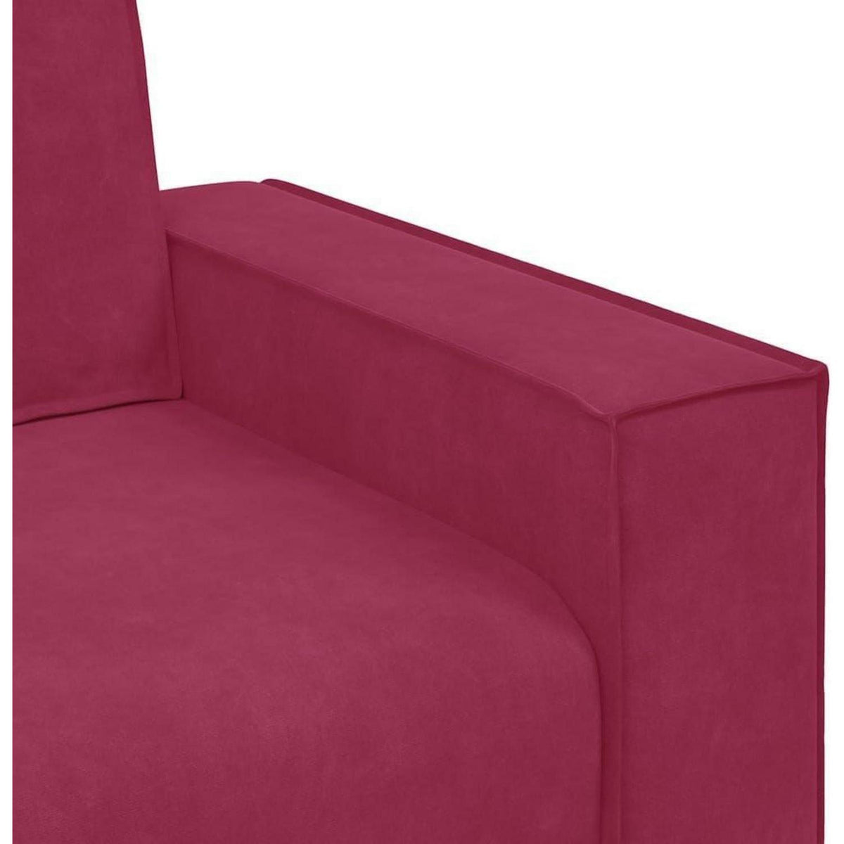 2-Sitzer Sofa Weinrot – Samt Polstercouch 140cm