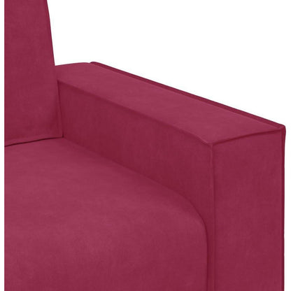 2-Sitzer Sofa Weinrot – Samt Polstercouch 140cm