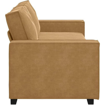 3-Sitzer Sofa Braun, Samt, 180 cm – Komfortable Polstercouch