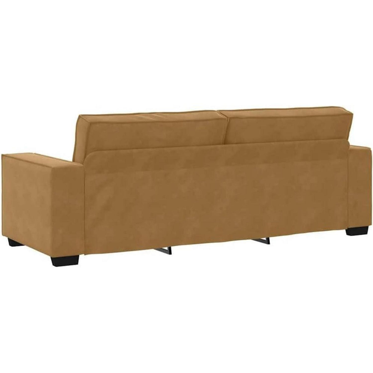3-Sitzer Sofa Braun, Samt, 180 cm – Komfortable Polstercouch