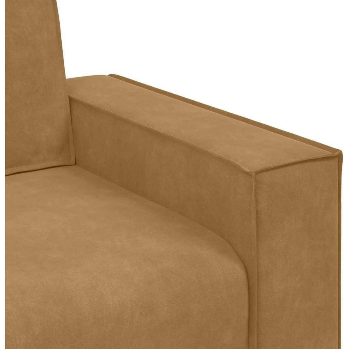 3-Sitzer Sofa Braun, Samt, 180 cm – Komfortable Polstercouch