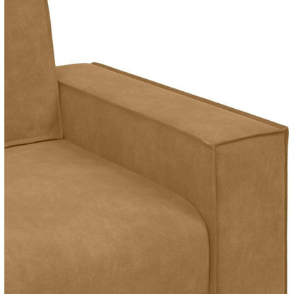 3-Sitzer Sofa Braun, Samt, 180 cm – Komfortable Polstercouch