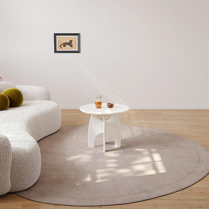 Cremeweißer Beistelltisch – Moderner Sofa- & Side-Tisch