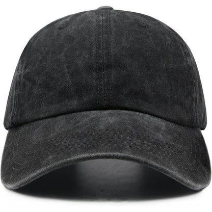 Basecap Übergröße Herren – Verstellbare Baumwollkappe Schwarz 60-65cm