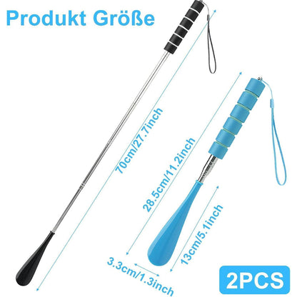 Teleskop Schuhlöffel 2er Set – Verstellbar 30-71cm Edelstahl