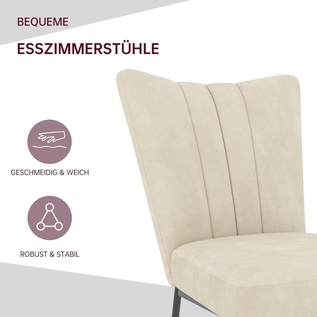 Samt Esszimmerstühle 4er Set – Bequem & Stilvoll