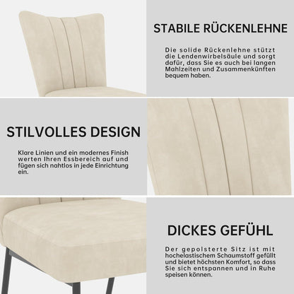 Samt Esszimmerstühle 4er Set – Bequem & Stilvoll