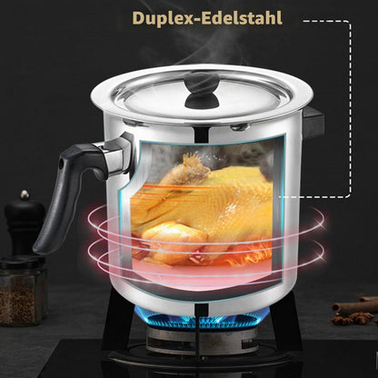 1.5L Edelstahl Milchtopf mit Pfeife & Deckel