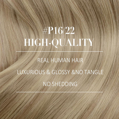 Blond Echthaar Nanoring Extensions 55 cm – #16/22