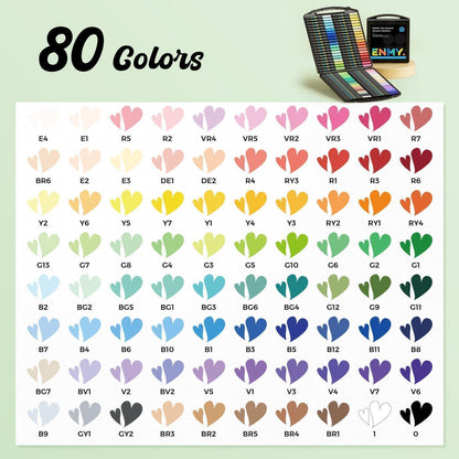 Acrylfarbstifte Set 80 Farben – Flüssig, Vielseitig & Langlebig