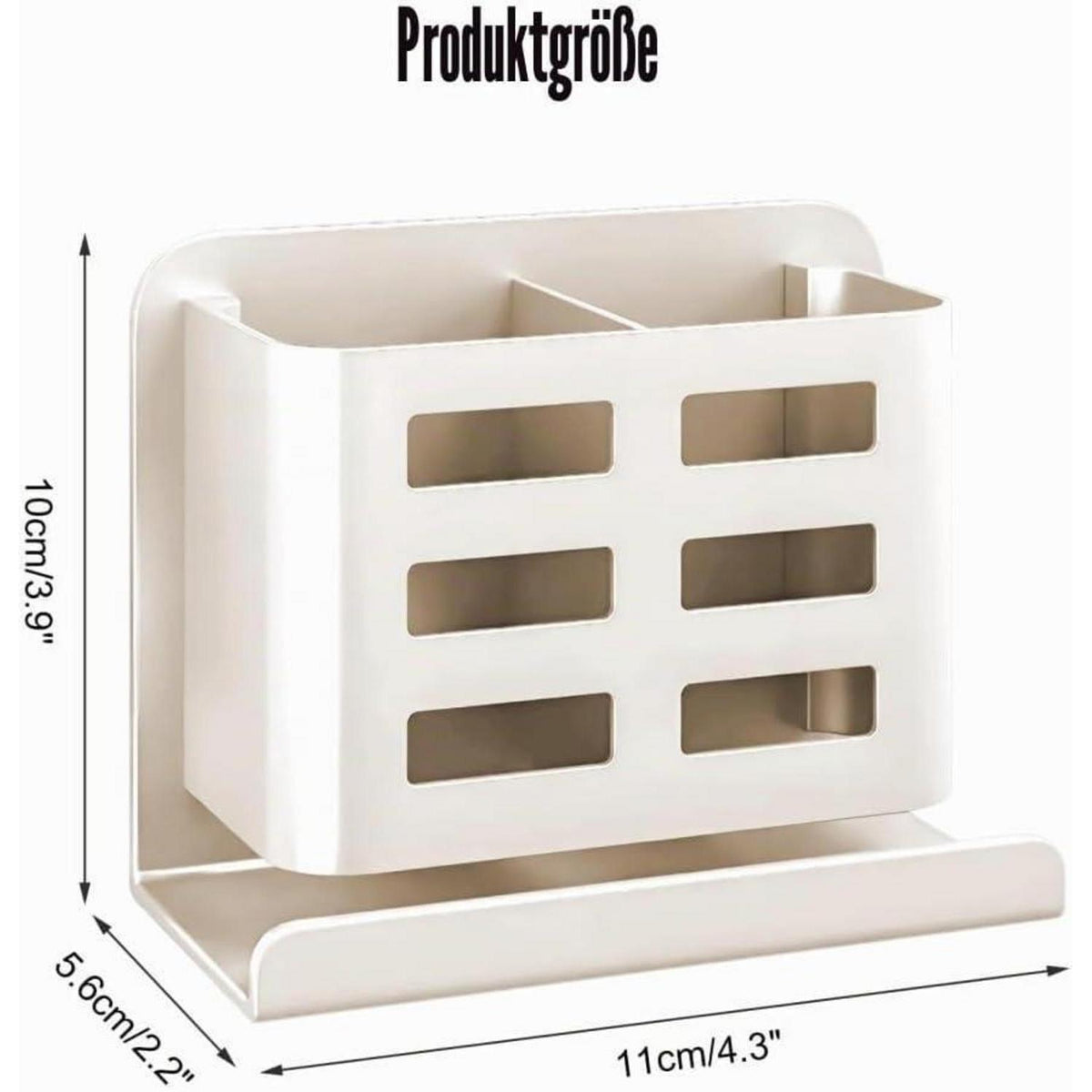 Wandzahnbürstenhalter Aluminium – Bohrlos & Platzsparend