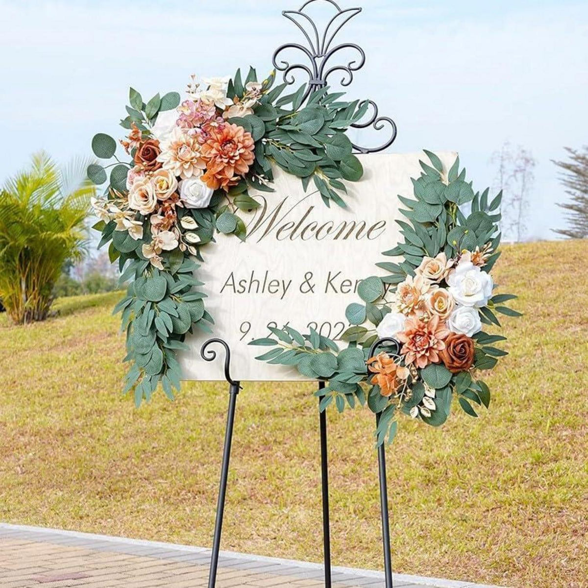 Künstliche Rosen Blumenbogen Girlande für Hochzeit & Deko