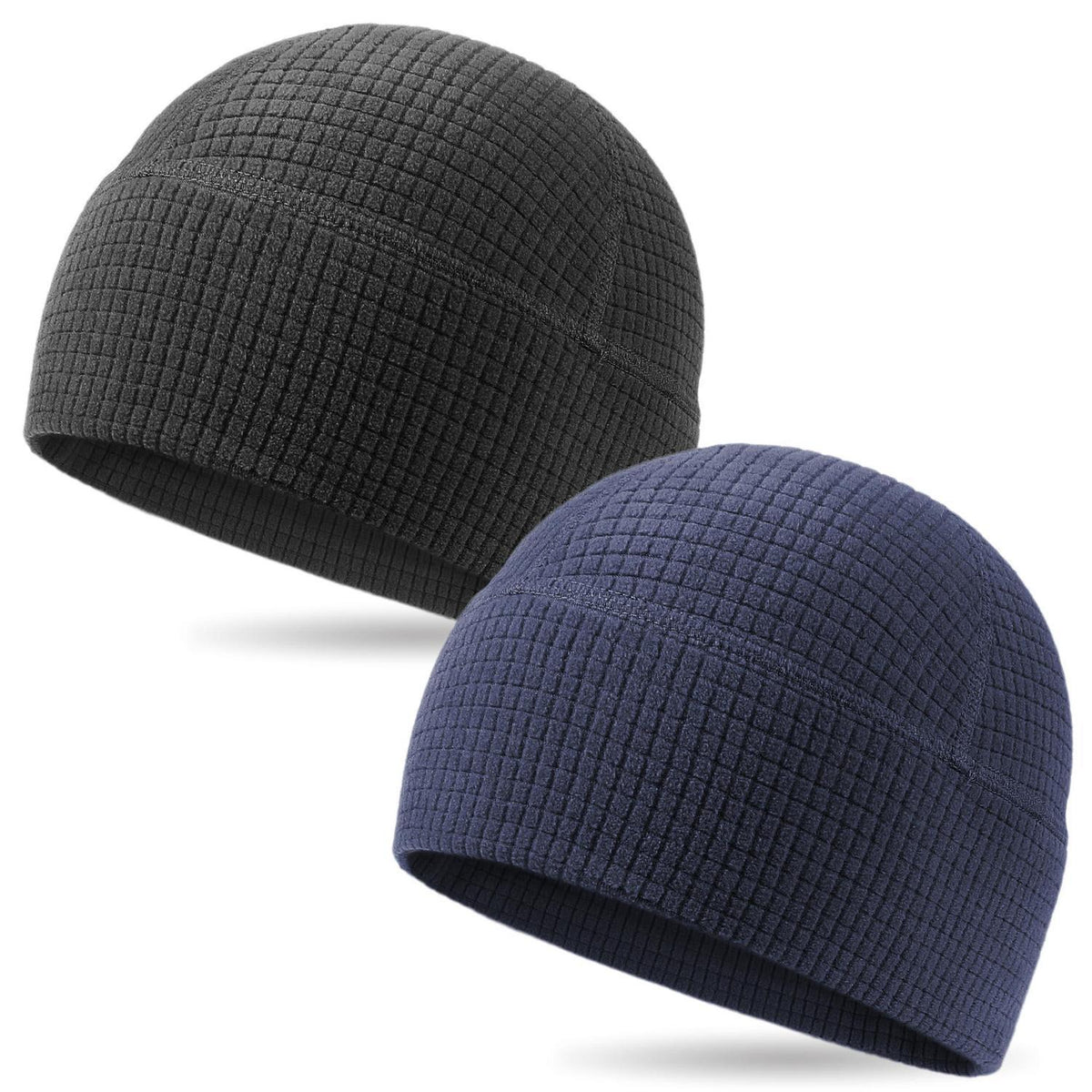 Herren & Damen Laufmütze 2er Set Fleece Beanie Warm & Atmungsaktiv