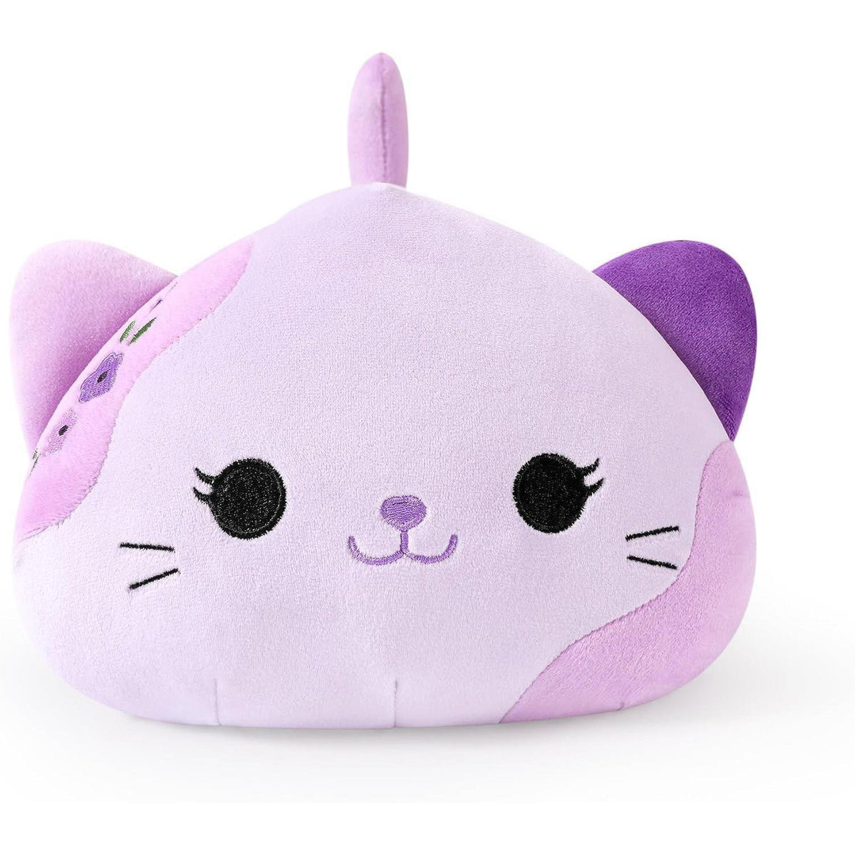 Kuscheltier Katze Violett 23cm - Weiches Plüschkissen für Kinder & Erwachsene