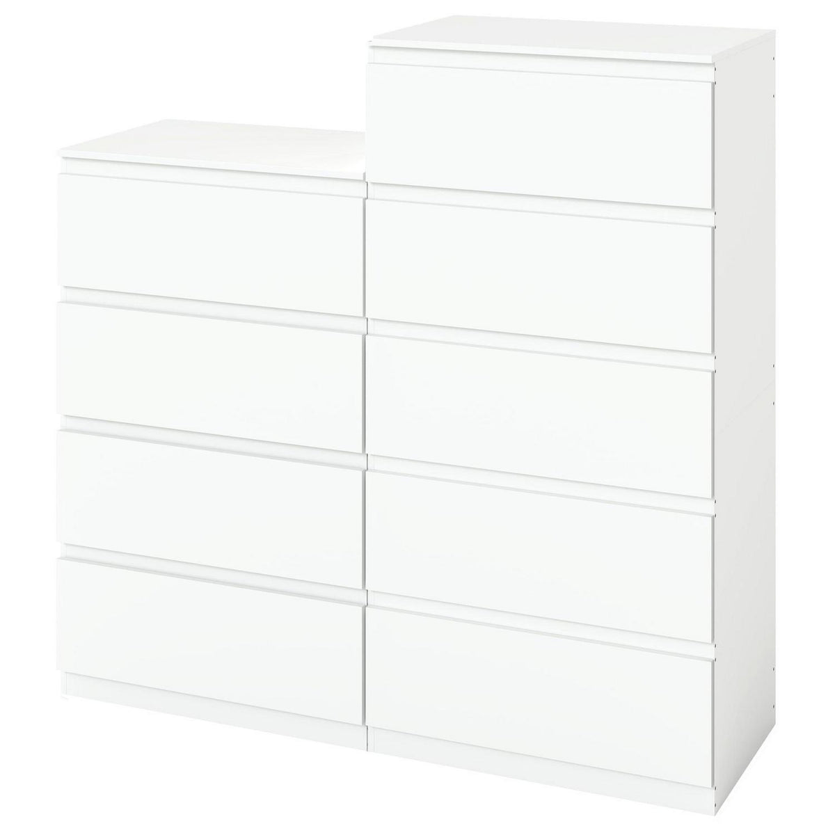2er-Set Kommoden Weiß 4 & 5 Schubladen – Schlafzimmer & Büro
