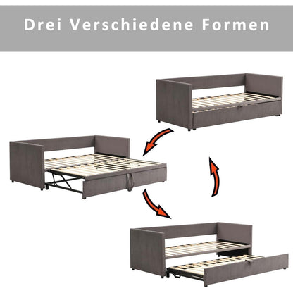 Schlafsofa 90/180x200 cm mit Bettkasten & Stauraum