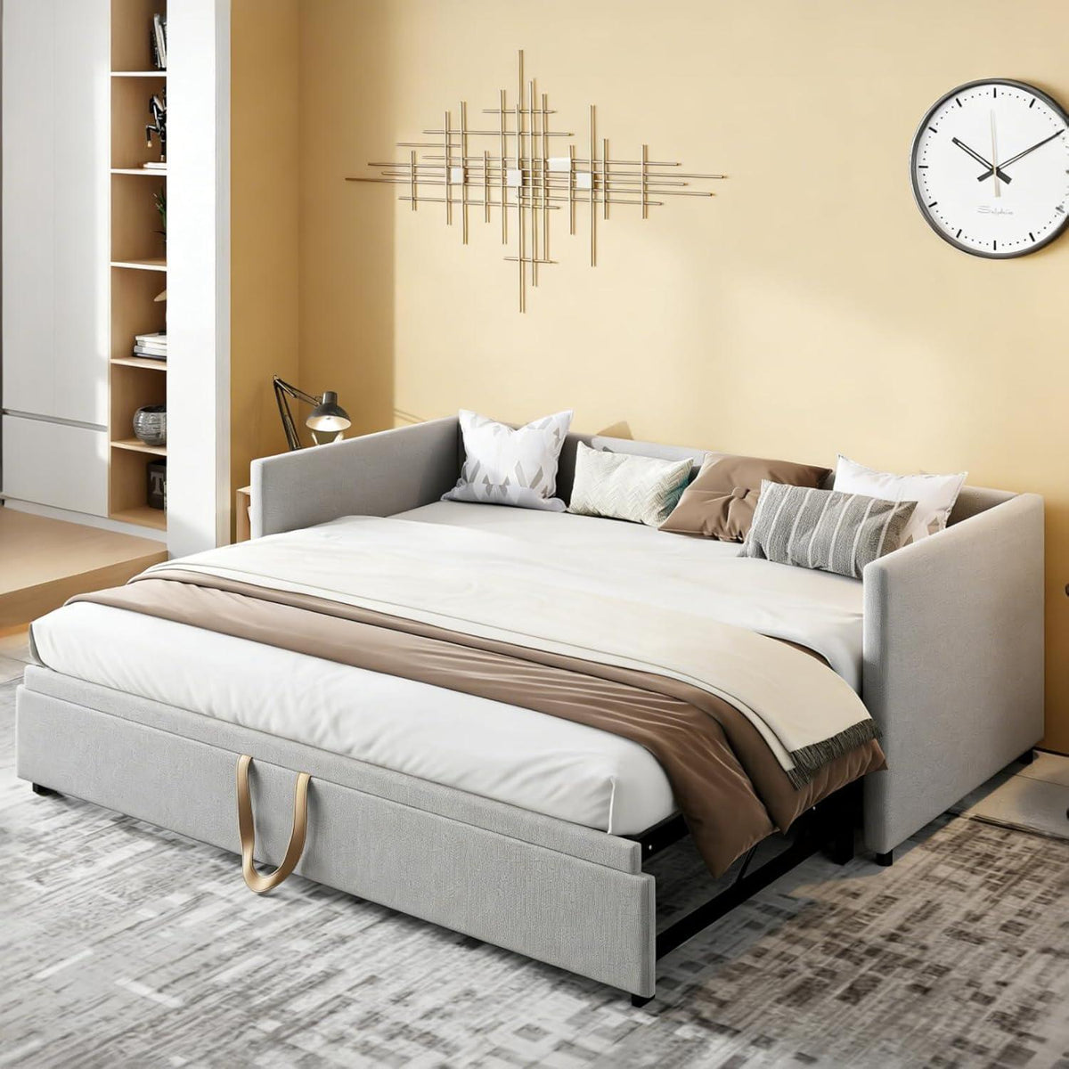 Schlafsofa 90/180x200 cm mit Bettkasten & Stauraum