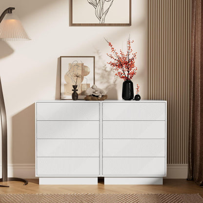 Moderne Kommode mit 4 Schubladen – Weiß, 60x33,5x77,5 cm