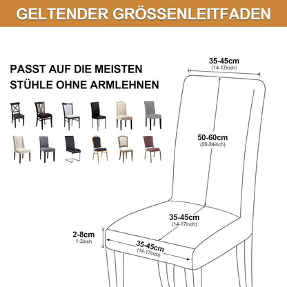 Hochflor Stuhlhussen 6er Set – Camel | Stretch & Waschbar