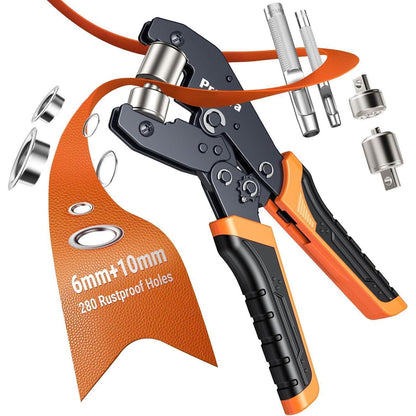 Profi Ösenzange Set mit 280 rostfreien Ösen für Stoffe & Planen