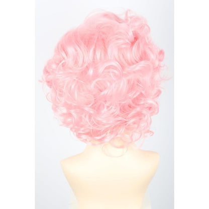 Rosa Lockige Damen Perücke – Halloween & Retro Kostüm