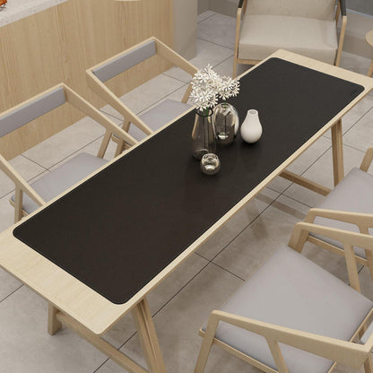 XXL Schreibtischmatte & Kork – 170x50 cm Schwarz in Lederoptik