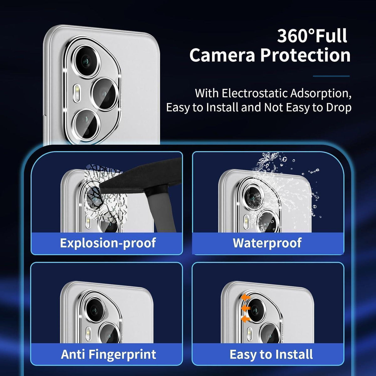 Panzerglasfolie für Honor 400 PRO 5G – 2x Displayschutz + 2x Kamera