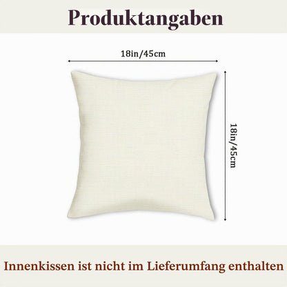 Herbst Kissenbezüge 45x45 cm - Fuchs Eichhörnchen Eule Hirsch 4er Set