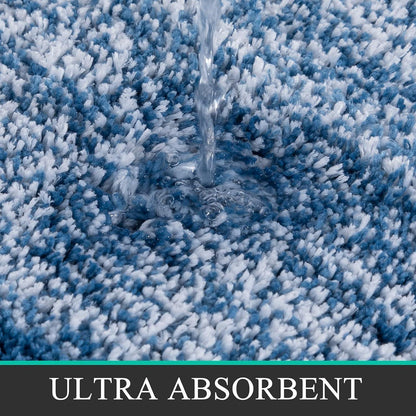 Rutschfestes Badematten-Set 3-teilig Mikrofaser Blau