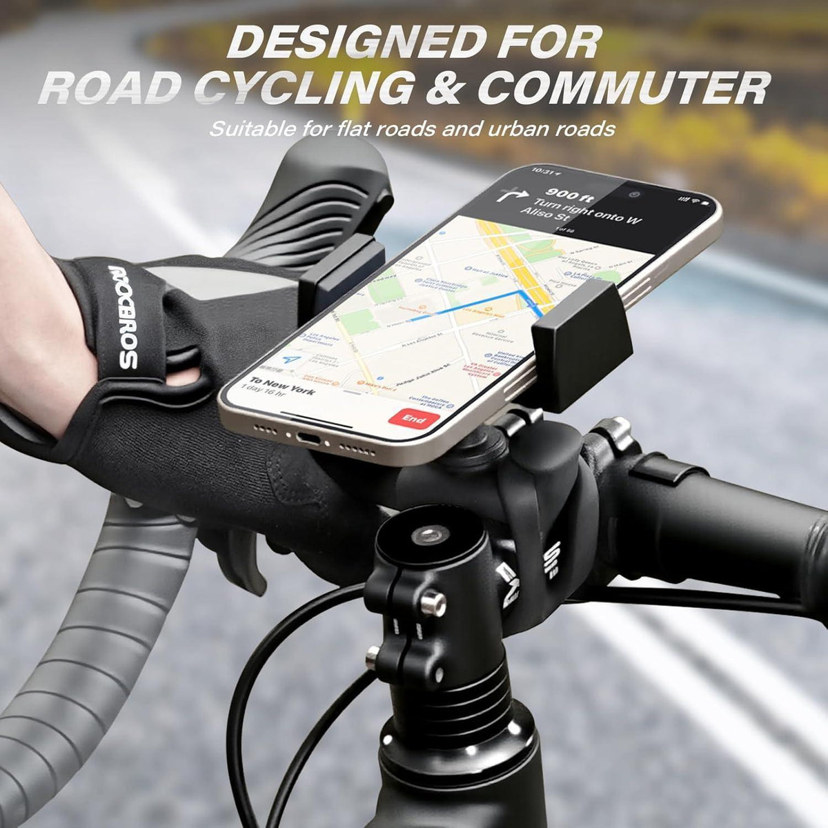 Fahrrad Handyhalterung aus Aluminium – 360° drehbar & sicher