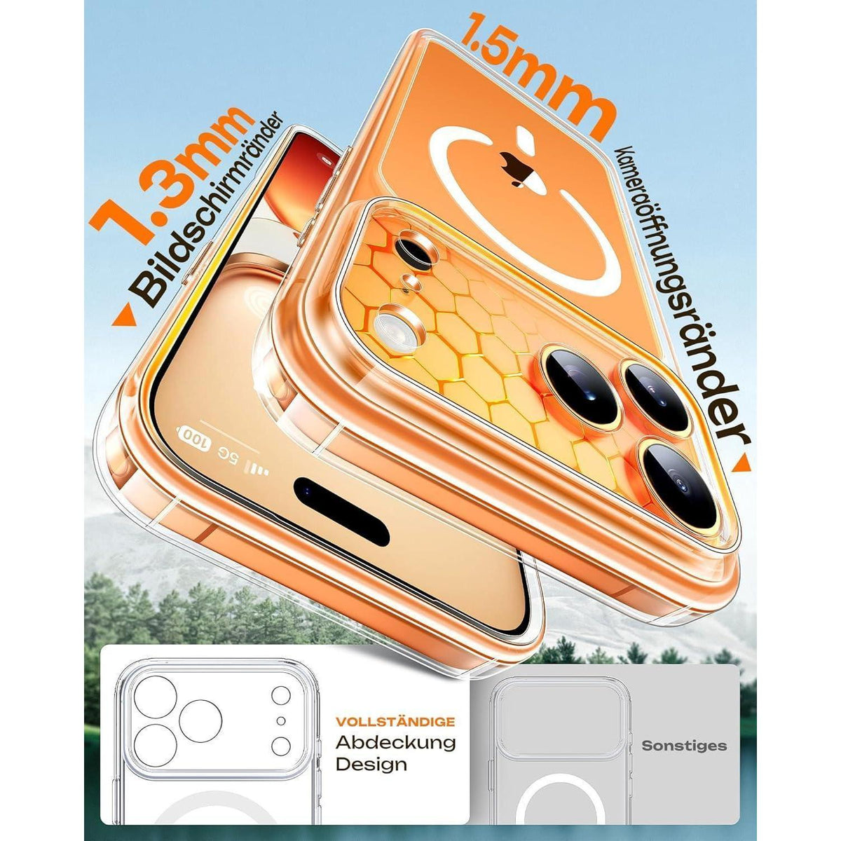 iPhone 17 Pro Max Hülle Transparent MagSafe Kameraschutz Stoßfest