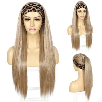 Blond Stirnband Perücke – Synthetisch, 26 Zoll, mit Stirnbändern