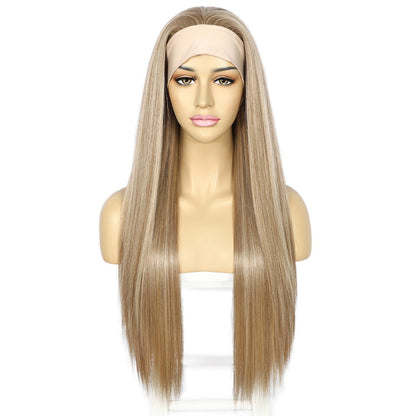 Blond Stirnband Perücke – Synthetisch, 26 Zoll, mit Stirnbändern