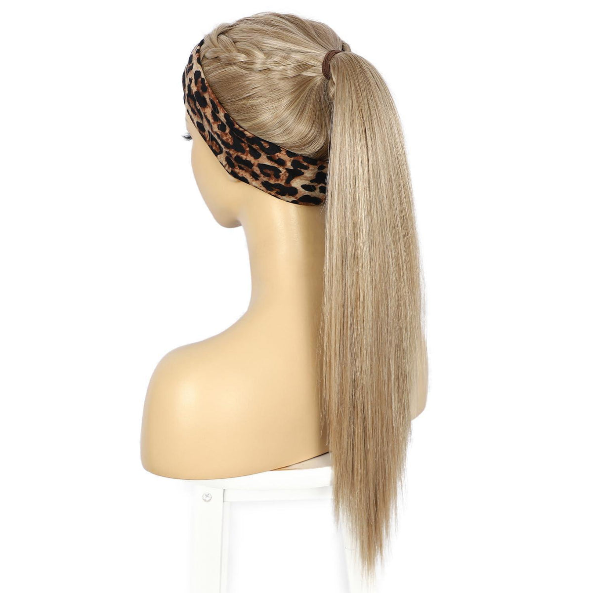 Blond Stirnband Perücke – Synthetisch, 26 Zoll, mit Stirnbändern