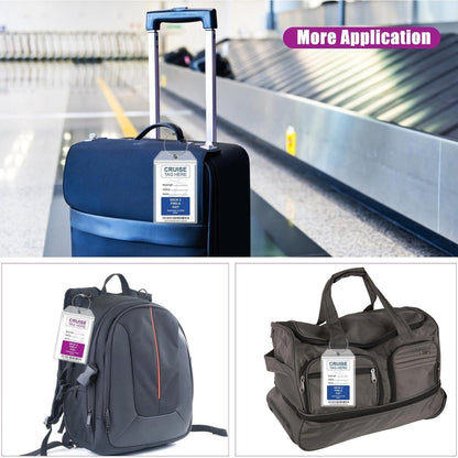 Kofferanhänger Set 4er Pack – Kreuzfahrt Gepäckmarken Wasserdicht