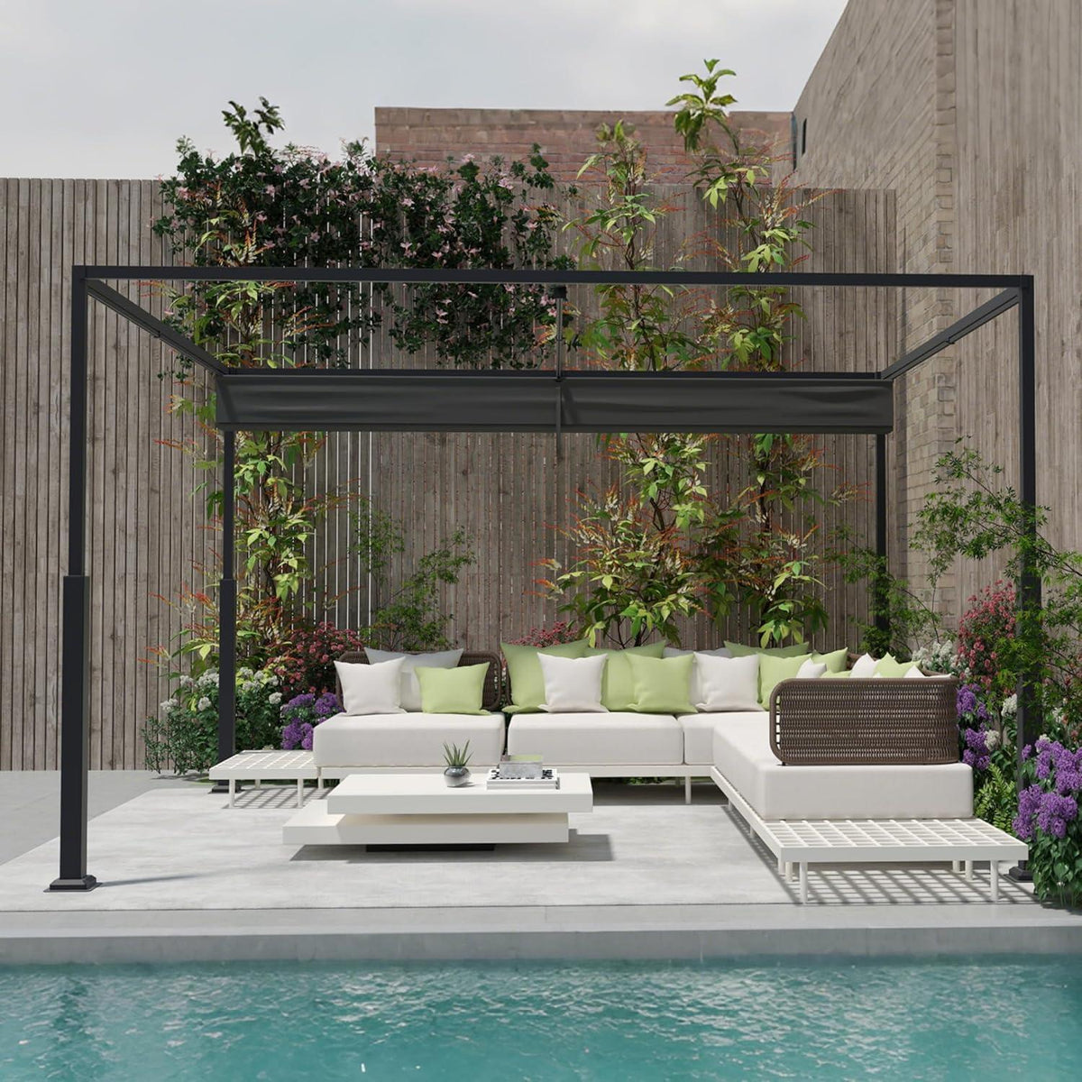 Pergola 3x4m – Terrassenüberdachung, Wasserdicht & Stabil