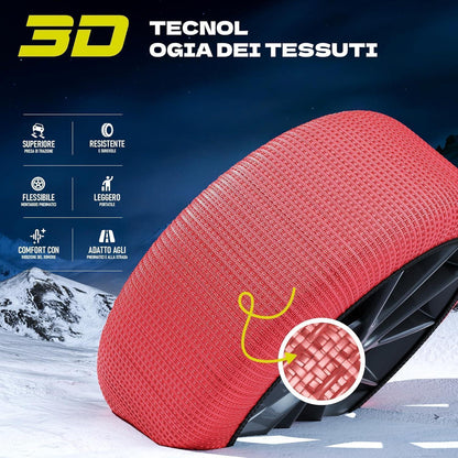 Schneesocken Set mit Handschuhen – Rot XXL – EN 16662-1