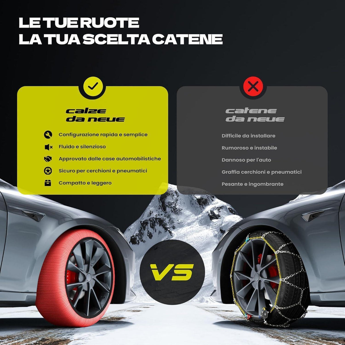 Schneesocken Set mit Handschuhen – Rot XXL – EN 16662-1