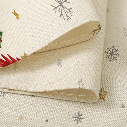 Tischläufer Weihnachten 40x180 cm Beige – Moderne Winterdeko